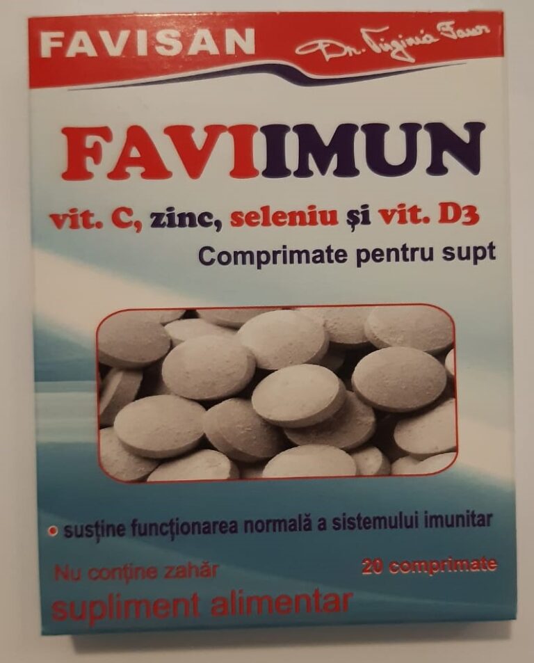 Faviimun-Vitamin C, ZinK, Selenium och Vit. D 3 , 20 tuggtabletter ...