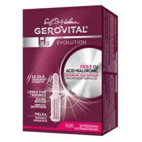 Ampull med hyaluronsyra H3 Evolution, 10 ampuller x 2 ml, Gerovital