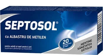 Septosol med metylenblått, 20 sugtabletter, Biofarm