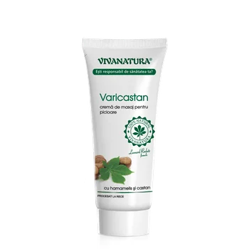 Fotmassagekräm med hamamelis och kastanj Varicastan, 75 ml, VivaNatura